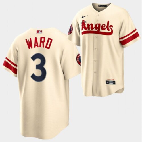 686389a9556d5_1 Men's Los Angeles Angels #3 Taylor Ward 2022 Cream City Connect Cool Base Stitched Jersey