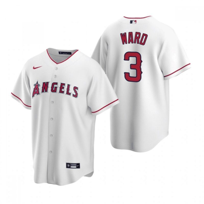 686389bd2c5b9_1 Men's Los Angeles Angels #3 Waylor Ward White Cool Base Stitched Jersey