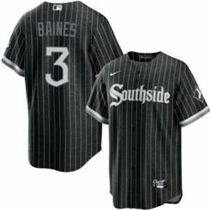 68638ad677295_1 Men's Chicago White Sox #3 Harold Baines Black 2021 City Connect Cool Base Stitched Jersey