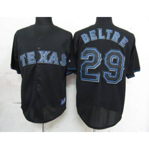 68638adfc3521_1 Rangers #29 Adrian Beltre Black Fashion Stitched MLB Jersey