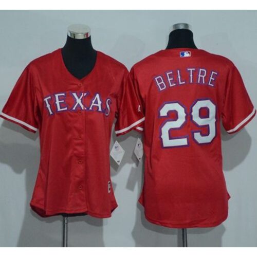 68638b1720212_1 Rangers #29 Adrian Beltre Red Women's Alternate Stitched MLB Jersey