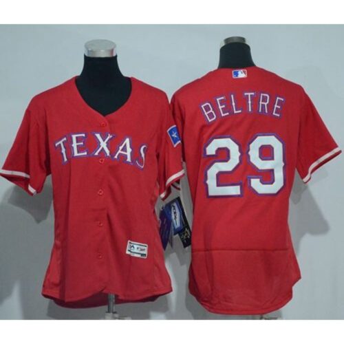 68638b19de11a_1 Rangers #29 Adrian Beltre Red Flexbase Authentic Women's Stitched MLB Jersey