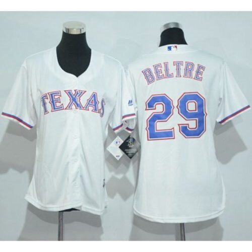 68638b1cb2947_1 Rangers #29 Adrian Beltre White Women's Home Stitched MLB Jersey