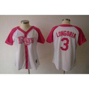 68638b570908a_1 Women's Tampa Bay Rays #3 Evan Longoria White Splash Fashion Stitched MLB Jersey