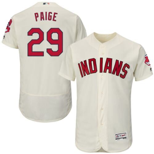 68638b5996268_1 indians #29 Satchel Paige Cream Flexbase Authentic Collection Stitched MLB Jersey