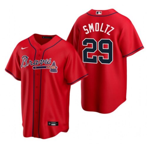 68638b8b0f1f5_1 Men's Atlanta Braves #29 John Smoltz Red Cool Base Stitched Baseball Jersey