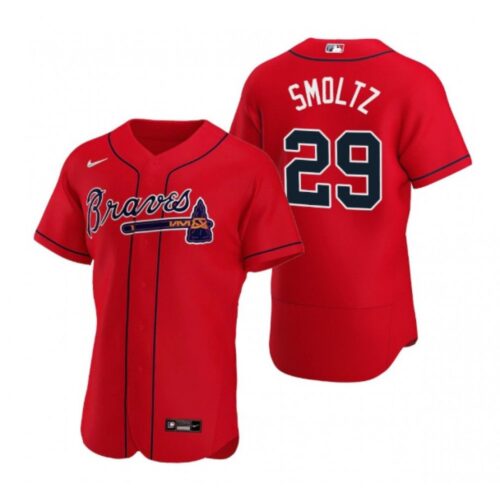 68638b8e4b3ab_1 Men's Atlanta Braves #29 John Smoltz Red Flex Base Stitched MLB Jersey