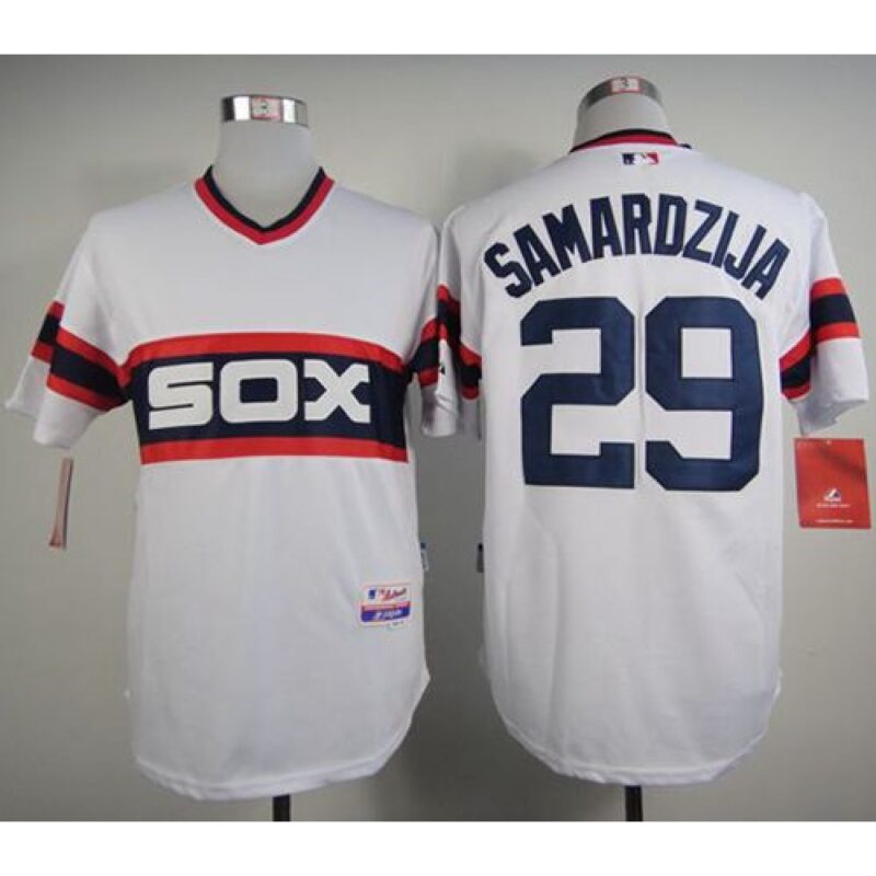 68638bb1e4bbd_1 White Sox #29 Jeff Samardzija White Alternate Home Cool Base Stitched MLB Jerseys