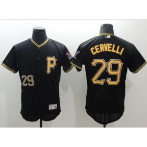 68638bc296a45_1 Pirates #29 Francisco Cervelli Black Flexbase Authentic Collection Stitched MLB Jersey