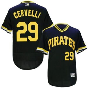 68638bc663ac7_1 Pirates #29 Francisco Cervelli Black Flexbase Authentic Collection Cooperstown Stitched MLB Jersey