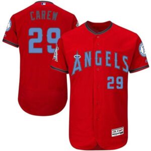 68638bf18162c_1 Angels of Anaheim #29 Rod Carew Red Flexbase Authentic Collection 2016 Father's Day Stitched MLB Jersey