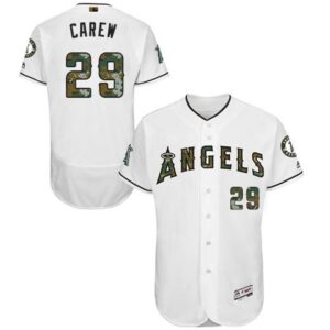68638bfb0b1ee_1 Angels of Anaheim #29 Rod Carew White Flexbase Authentic Collection 2016 Memorial Day Stitched MLB Jersey