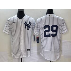 68638bfe404c3_1 Men's New York Yankees #29 Gio Urshela White Flex Base Stitched Baseball Jersey