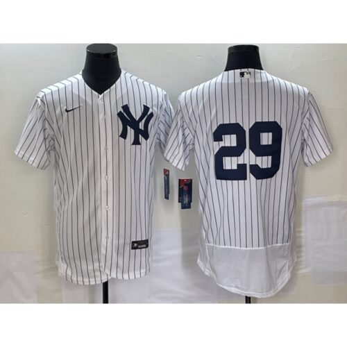 68638bfe404c3_1 Men's New York Yankees #29 Gio Urshela White Flex Base Stitched Baseball Jersey