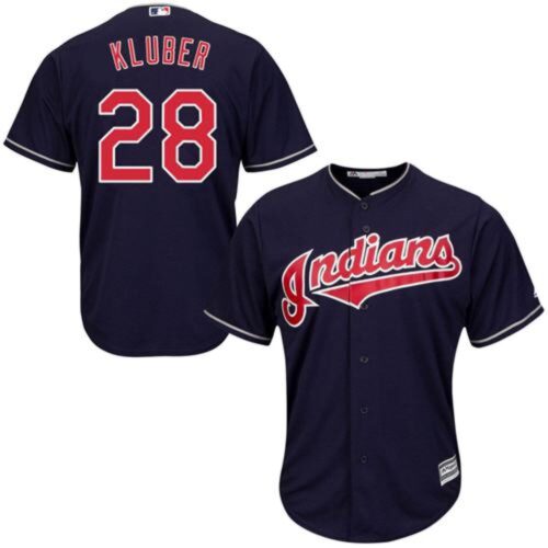 68638c12964d5_1 indians #28 Corey Kluber Navy Blue Alternate Stitched Youth MLB Jersey