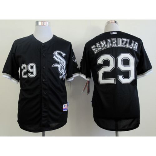 68638c28d3e46_1 White Sox #29 Jeff Samardzija Black Cool Base Stitched MLB Jerseys