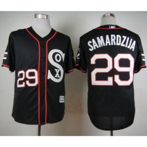 68638c2c63c22_1 White Sox #29 Jeff Samardzija Black New Cool Base Stitched MLB Jersey