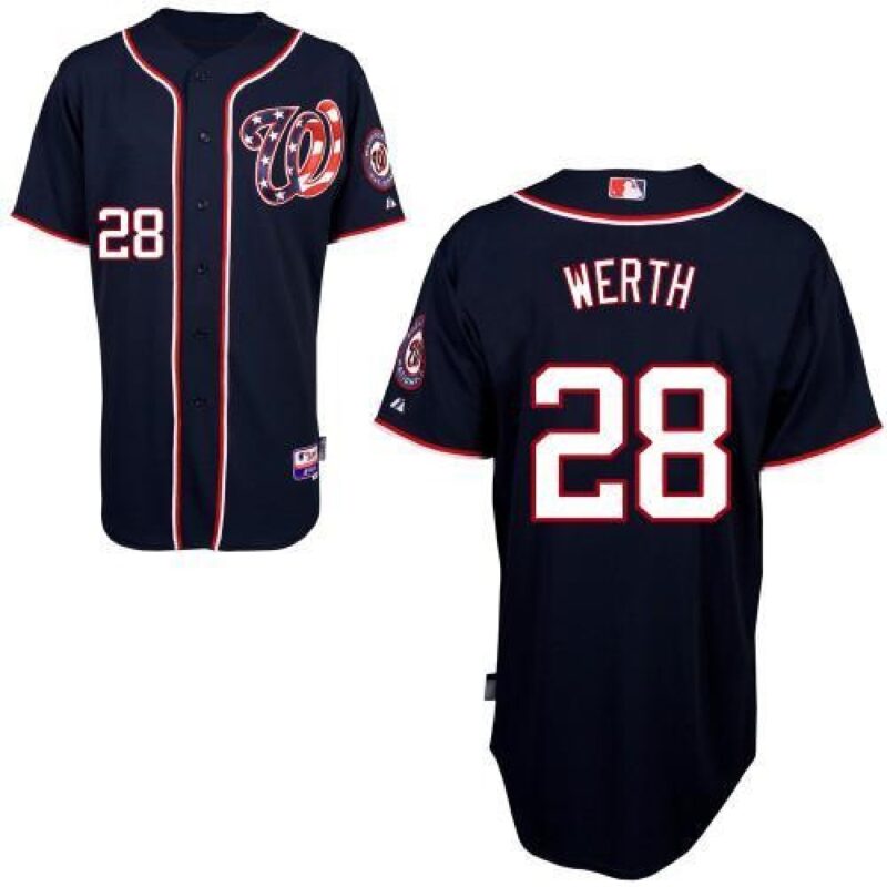 68638c35675bb_1 Nationals #28 Jayson Werth Blue Cool Base EStitched Youth MLB Jersey