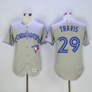 68638c4757cf4_1 Blue Jays #29 Devon Travis Grey Flexbase Authentic Collection Stitched MLB Jersey