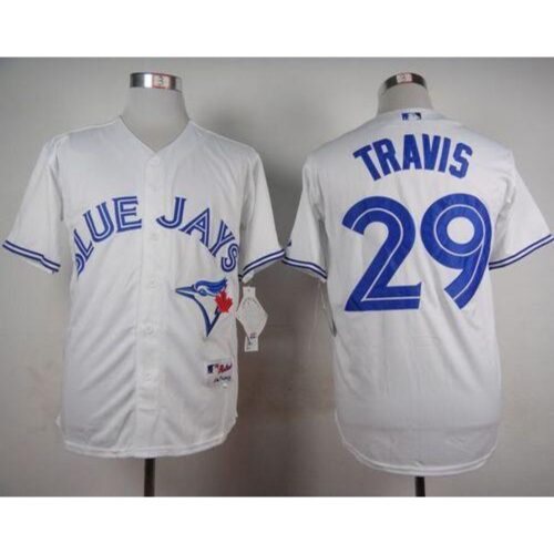 68638c55180d8_1 Blue Jays #29 Devon Travis White Cool Base Stitched MLB Jersey