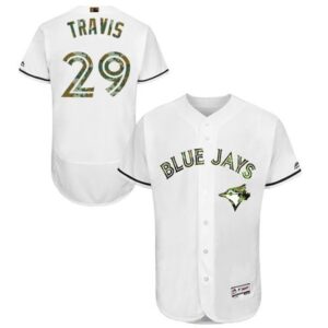 68638c5891ada_1 Blue Jays #29 Devon Travis White Flexbase Authentic Collection 2016 Memorial Day Stitched MLB Jersey
