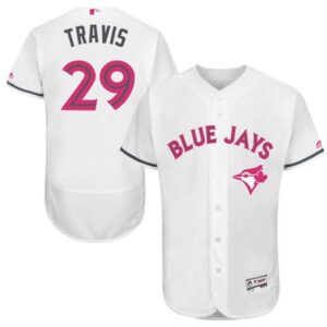 68638c5bd22c5_1 Blue Jays #29 Devon Travis White Flexbase Authentic Collection 2016 Mother's Day Stitched MLB Jersey