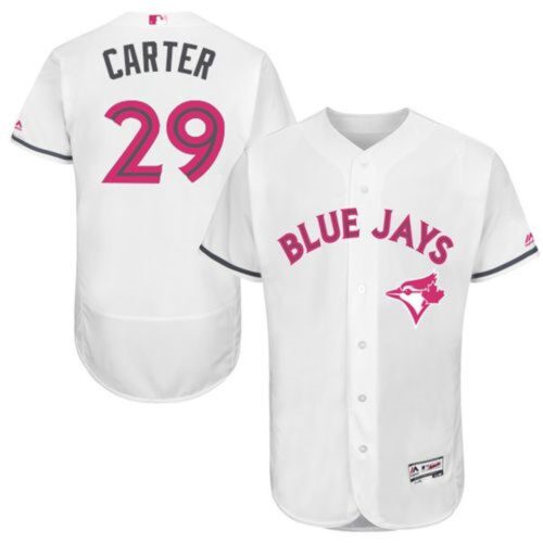 68638c8cc15da_1 Blue Jays #29 Joe Carter White Flexbase Authentic Collection 2016 Mother's Day Stitched MLB Jersey