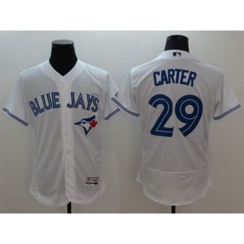 68638c9008d91_1 Blue Jays #29 Joe Carter White Flexbase Authentic Collection Stitched MLB Jersey