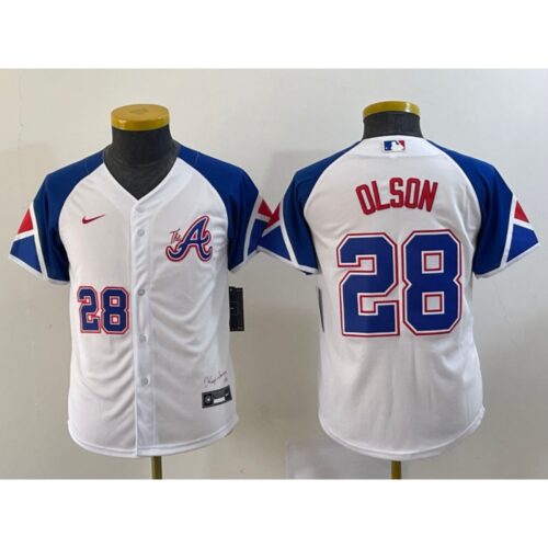 68638cf6c3317_1 Women's Atlanta Braves #28 Matt Olson White 2023 City Connect With Patch Stitched Baseball Jersey(Run Small)