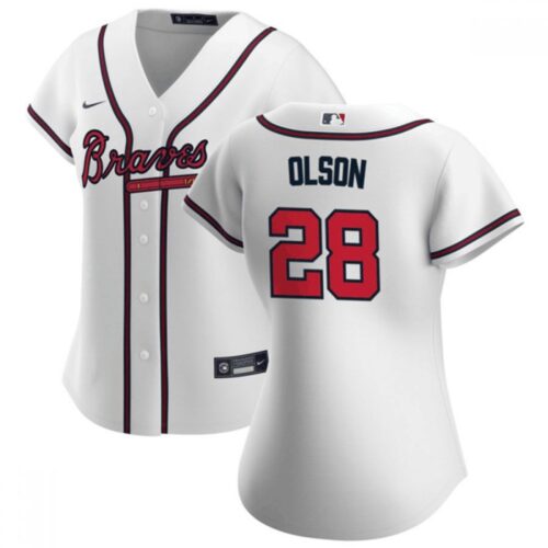 68638cf98ff5f_1 Women's Atlanta Braves #28 Matt Olson White Stitched Jersey(Run Small)