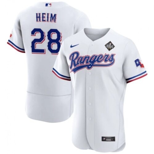 68638d0b5ef48_1 Men's Texas Rangers #28 Jonah Heim White 2023 World Series Flex Base Stitched Baseball Jersey