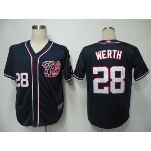 68638d26127f7_1 Nationals #28 Jayson Werth Navy Blue Cool Base Stitched MLB Jersey