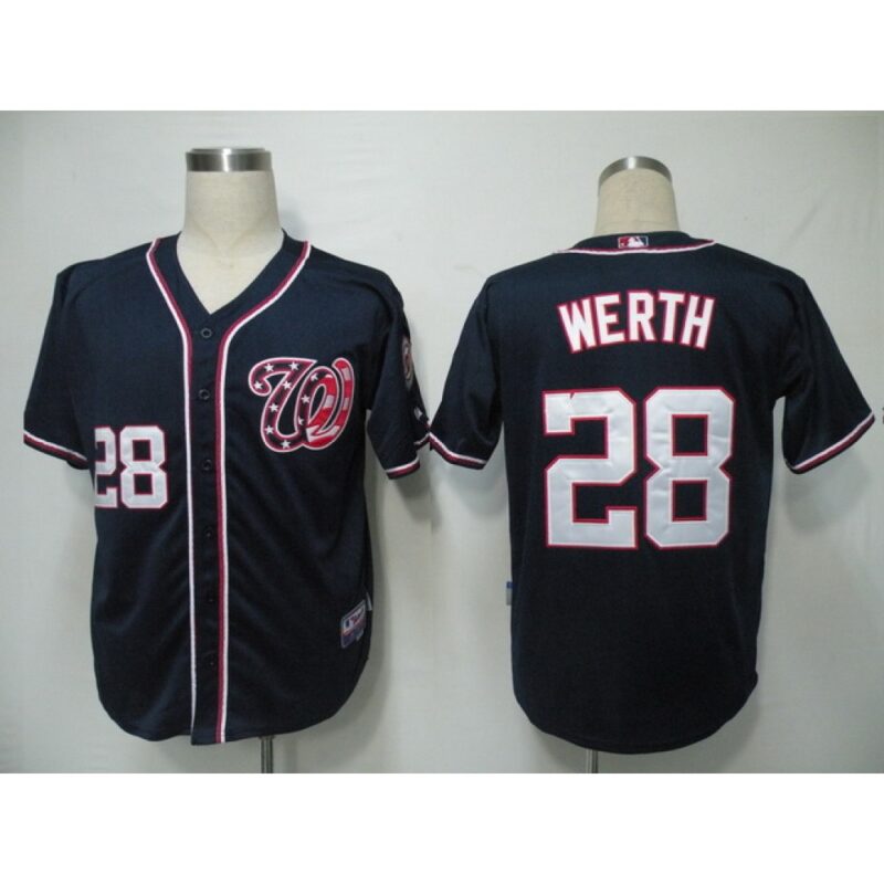 68638d26127f7_1 Nationals #28 Jayson Werth Navy Blue Cool Base Stitched MLB Jersey
