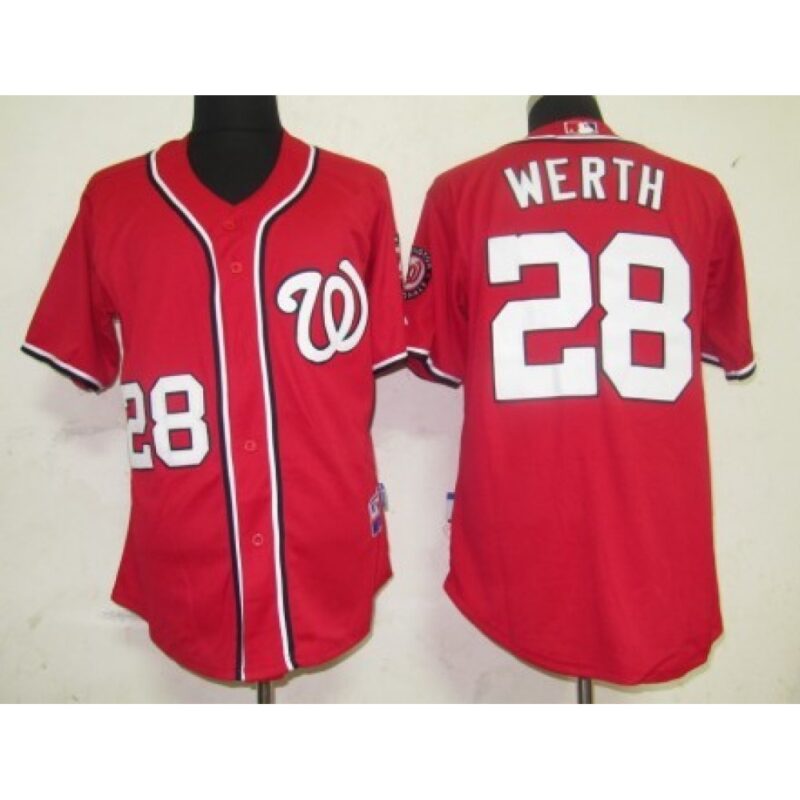 68638d302dd0c_1 Nationals #28 Jayson Werth Red Stitched MLB Jersey
