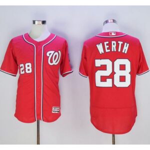 68638d3389a17_1 Nationals #28 Jayson Werth Red Flexbase Authentic Collection Stitched MLB Jersey