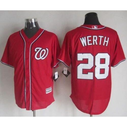 68638d37385b0_1 Nationals #28 Jayson Werth Red New Cool Base Stitched MLB Jersey