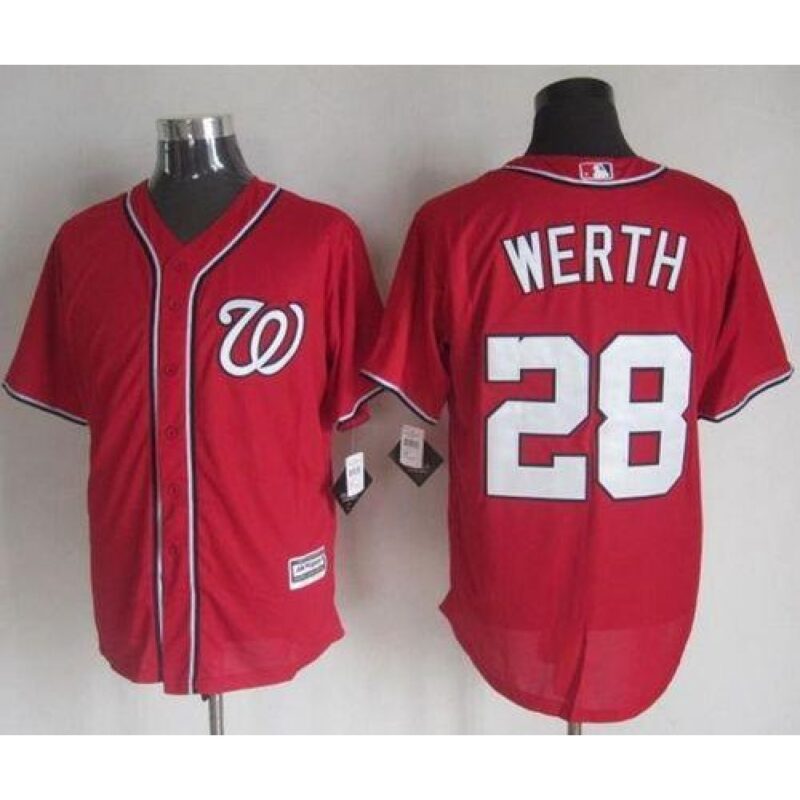 68638d37385b0_1 Nationals #28 Jayson Werth Red New Cool Base Stitched MLB Jersey