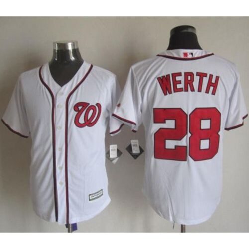 68638d3ad58f1_1 Nationals #28 Jayson Werth White New Cool Base Stitched MLB Jersey
