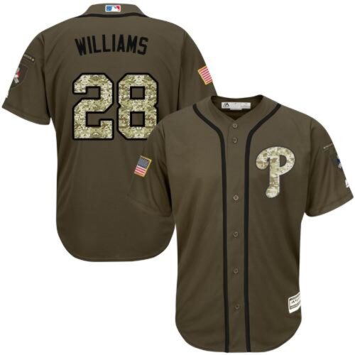 68638d5d6b327_1 Phillies #28 Mitch Williams Green Salute to Service Stitched MLB Jersey