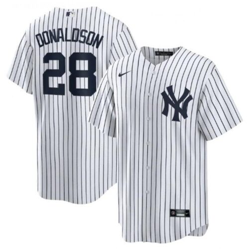 68638d8011c2a_1 Men's New York Yankees #28 Josh Donaldson White Cool Base Stitched Baseball Jersey