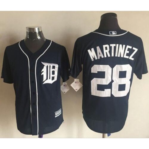 68638dd97031c_1 Tigers #28 J. D. Martinez Navy Blue New Cool Base Stitched MLB Jersey