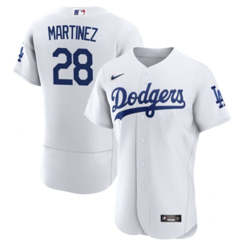 68638dfa4ad81_1 Men's Los Angeles Dodgers #28 J.D. Martinez White Flex Base Stitched Baseball Jersey