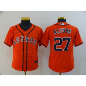 68638f62b29da_1 Youth Houston Astros #27 Jose Altuve Orange Cool Base Stitched MLB Jersey