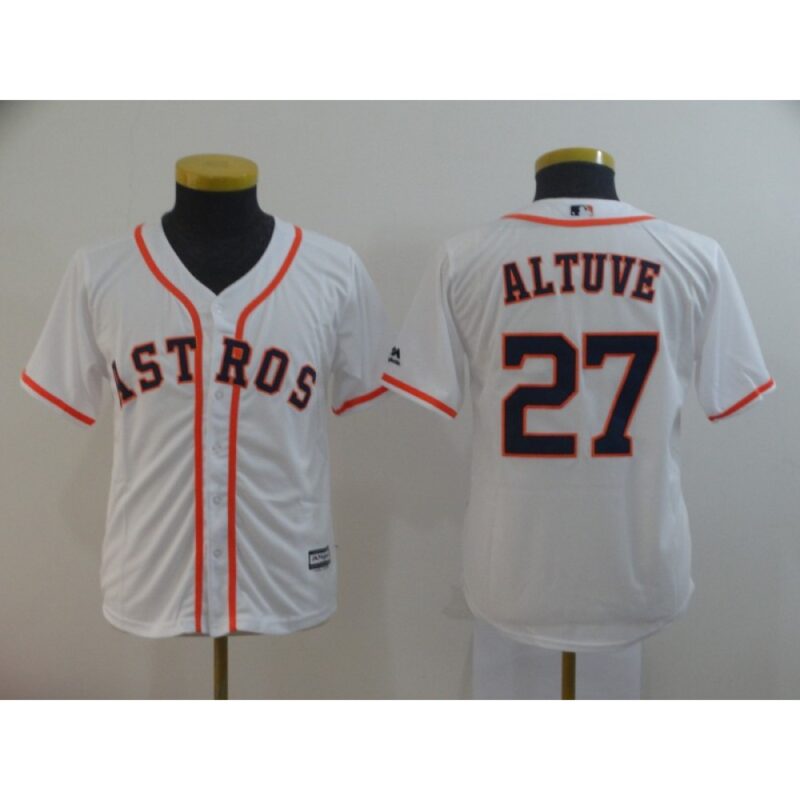 68638f6dd1cac_1 Youth Houston Astros #27 Jose Altuve White Cool Base Player Stitched MLB Jersey