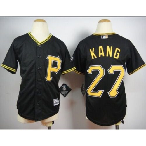 68638f9157902_1 Pirates #27 Jung-ho Kang Black Cool Base Stitched Youth MLB Jersey