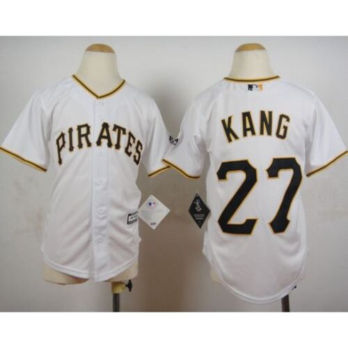 68638f96b96b7_1 Pirates #27 Jung-ho Kang White Cool Base Stitched Youth MLB Jersey