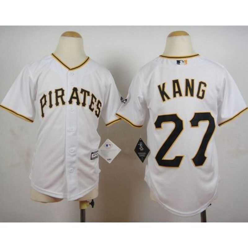 68638f96b96b7_1 Pirates #27 Jung-ho Kang White Cool Base Stitched Youth MLB Jersey