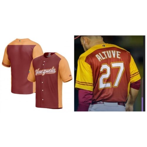 68638fb9daa23_1 Men's Venezuela Baseball #27 Jose Altuve 2023 Burgundy World Baseball Classic Stitched Jersey