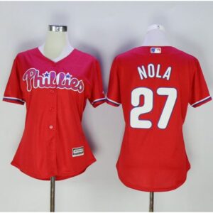 68638ff81b5eb_1 Phillies #27 Aaron Nola Red Women's Alternate Stitched MLB Jersey