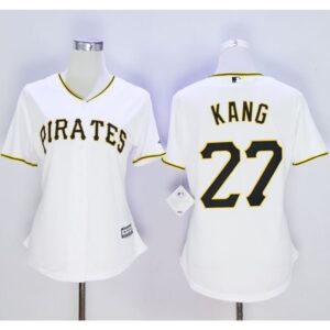 68639008a1bb2_1 Pirates #27 Jung-ho Kang White Women's Home Stitched MLB Jersey